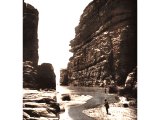 The River Arnon cuts the tableland of Moab. An early photograph.